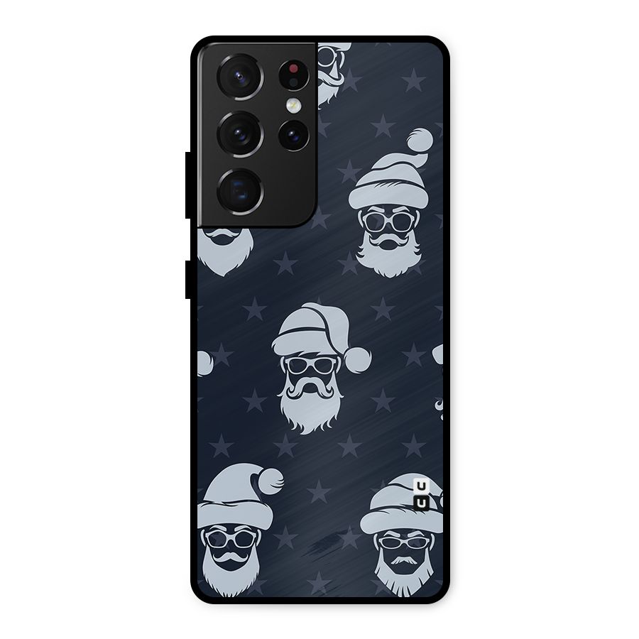 Hipster Santa Metal Back Case for Galaxy S21 Ultra 5G