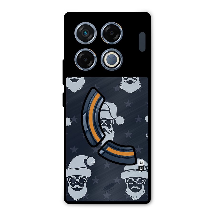 Hipster Santa Metal Back Case for Infinix GT 20 Pro