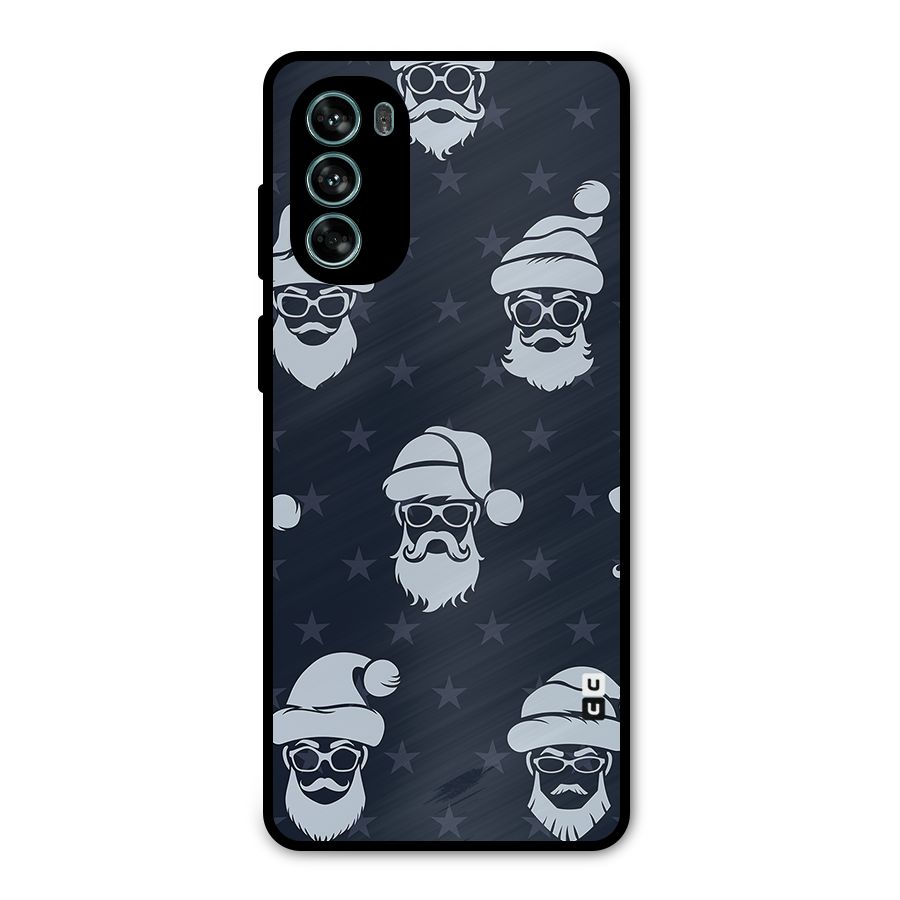 Hipster Santa Metal Back Case for Moto G62