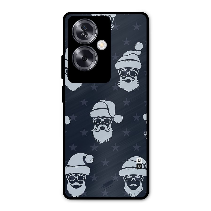 Hipster Santa Metal Back Case for Oppo A79 5G