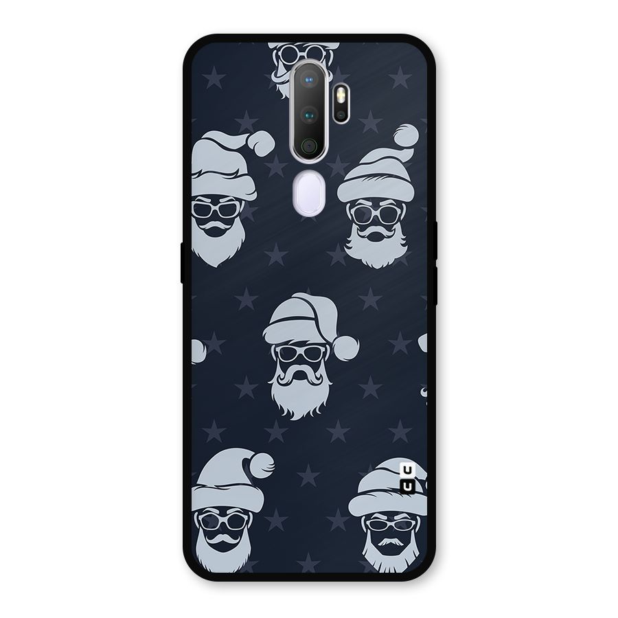 Hipster Santa Metal Back Case for Oppo A9 (2020)