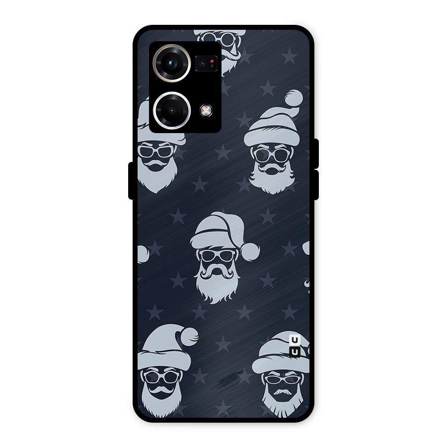 Hipster Santa Metal Back Case for Oppo F21 Pro 4G