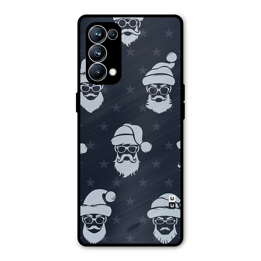 Hipster Santa Metal Back Case for Oppo Reno5 Pro 5G