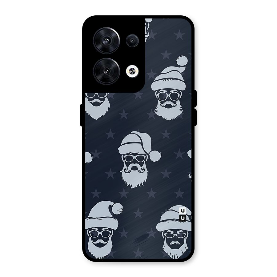 Hipster Santa Metal Back Case for Oppo Reno8 5G