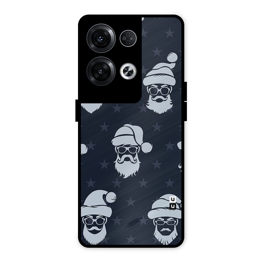 Hipster Santa Metal Back Case for Oppo Reno8 Pro 5G