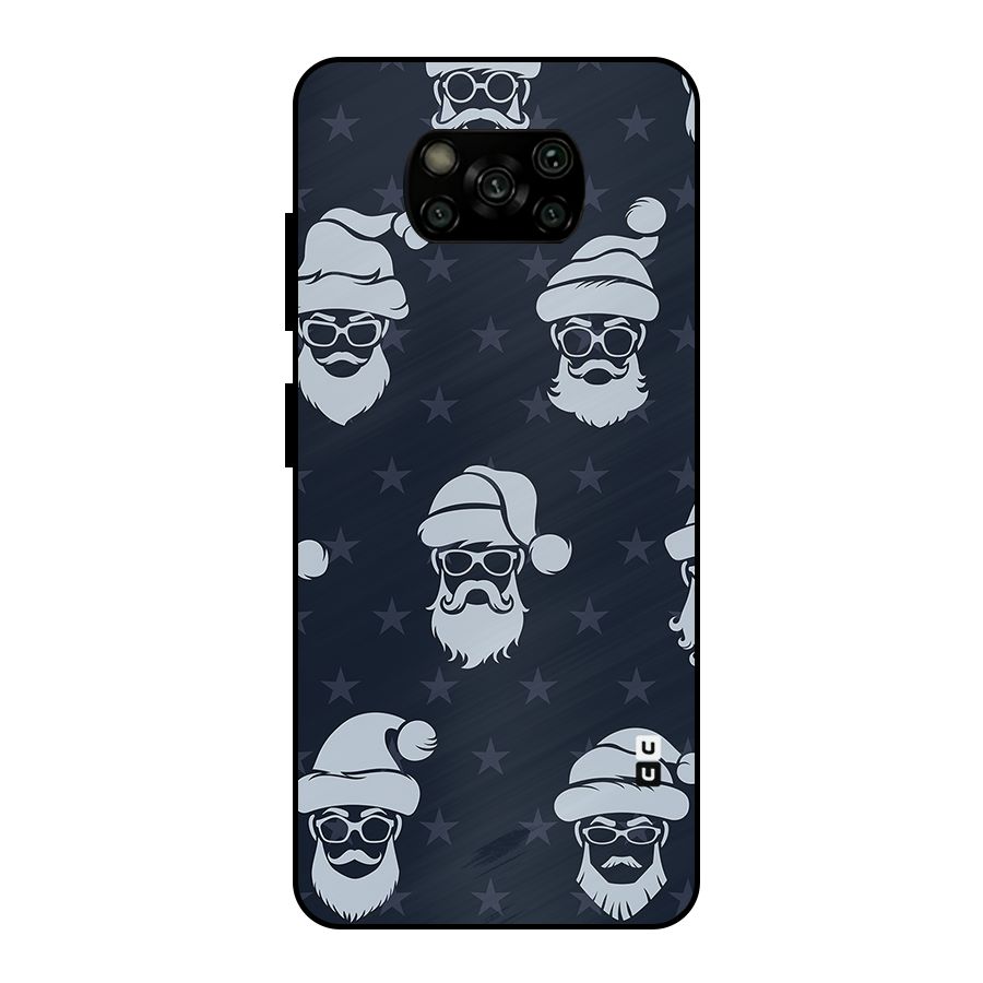 Hipster Santa Metal Back Case for Poco X3