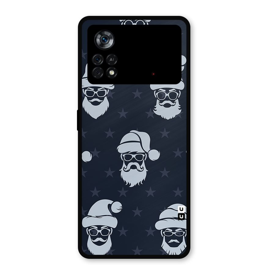 Hipster Santa Metal Back Case for Poco X4 Pro 5G