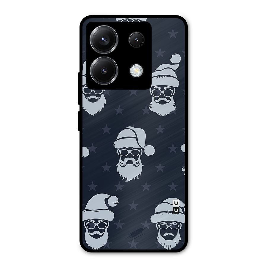 Hipster Santa Metal Back Case for Poco X6
