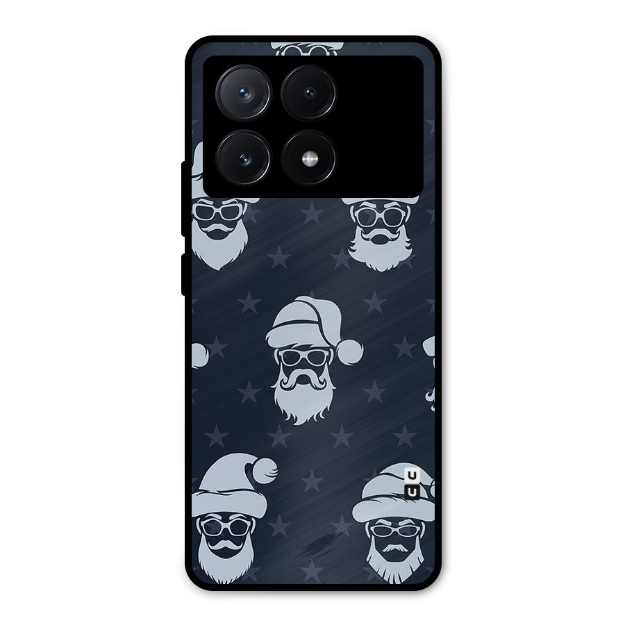 Hipster Santa Metal Back Case for Poco X6 Pro