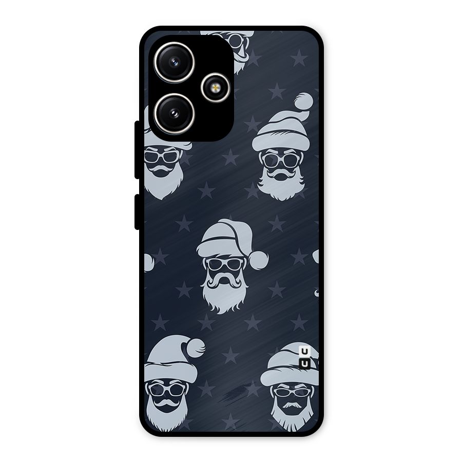 Hipster Santa Metal Back Case for Redmi 12 5G