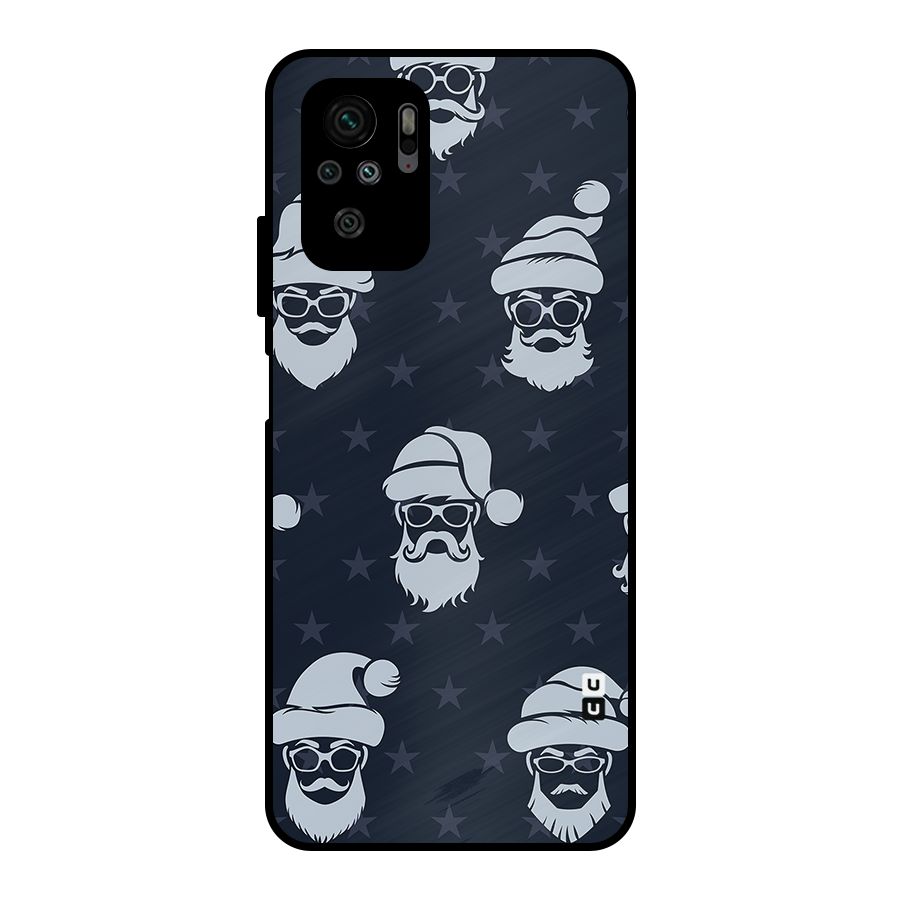 Hipster Santa Metal Back Case for Redmi Note 10S
