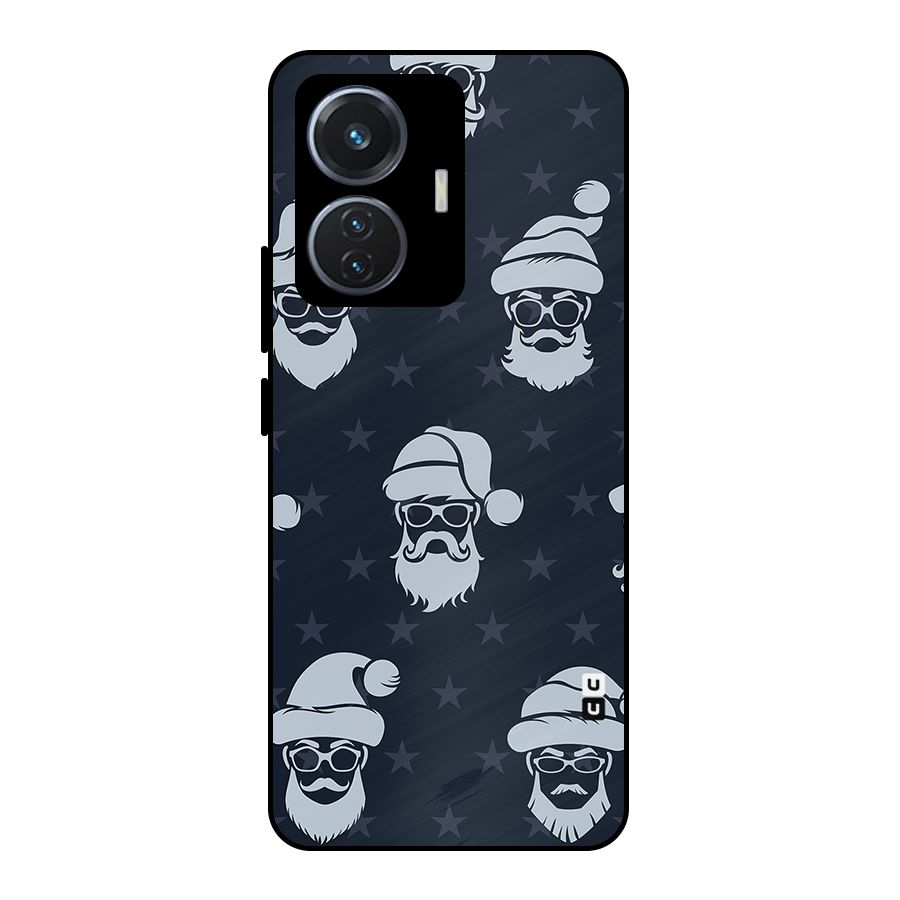 Hipster Santa Metal Back Case for Vivo T1 44W