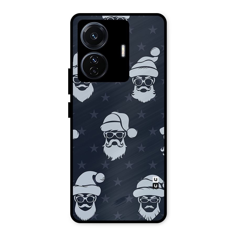 Hipster Santa Metal Back Case for Vivo T1 Pro