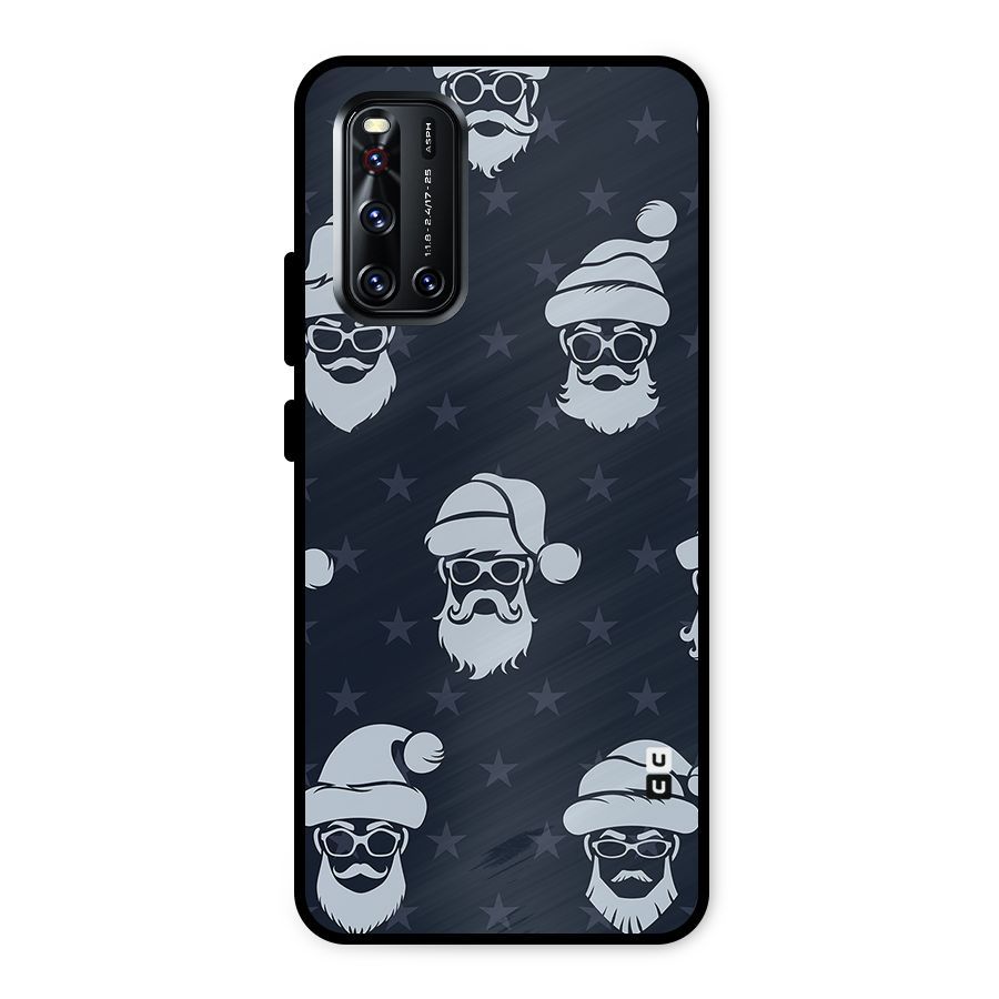 Hipster Santa Metal Back Case for Vivo V19