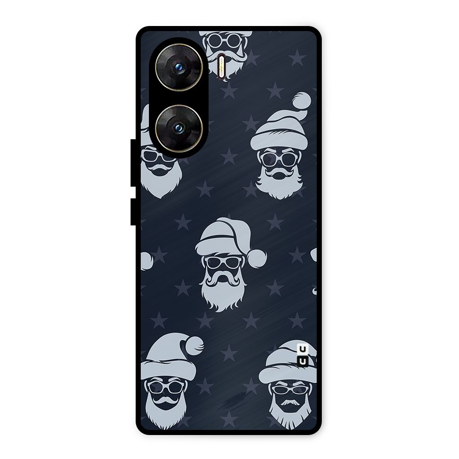 Hipster Santa Metal Back Case for Vivo V29e