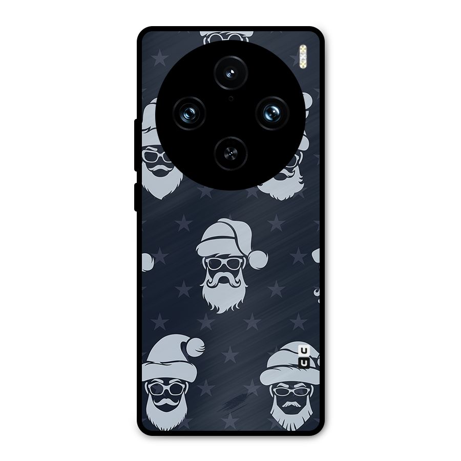 Hipster Santa Metal Back Case for Vivo X100 Pro