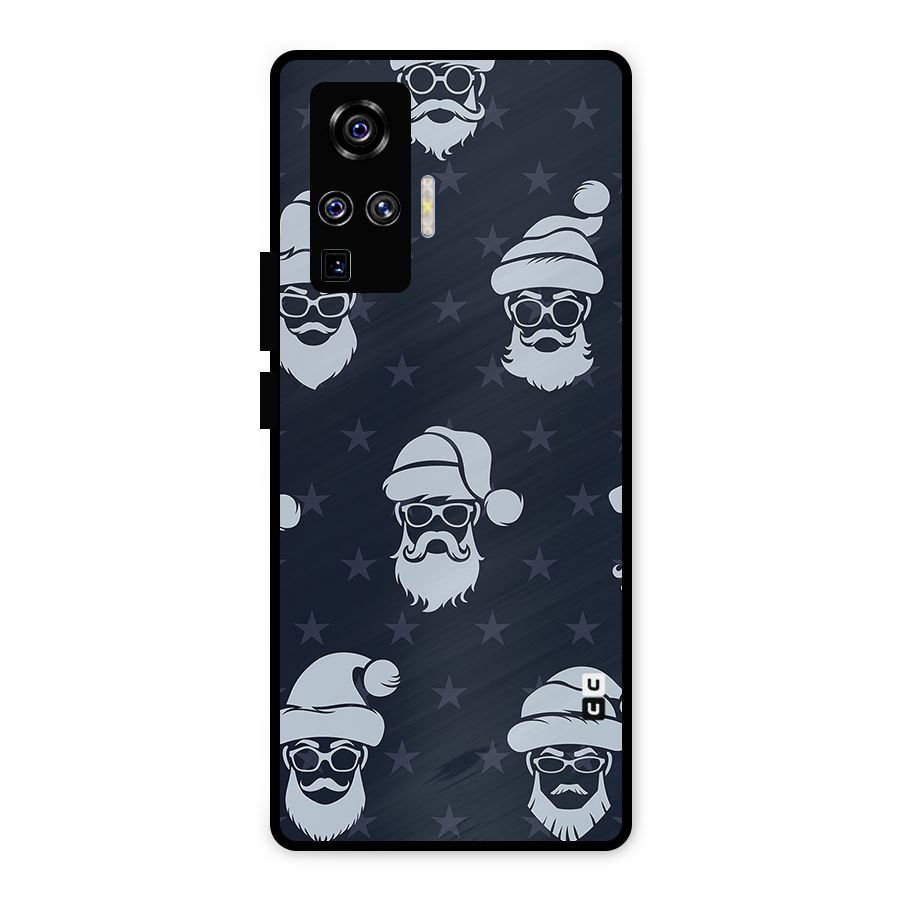 Hipster Santa Metal Back Case for Vivo X50 Pro