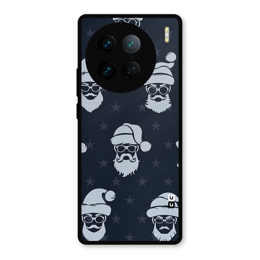 Hipster Santa Metal Back Case for Vivo X90 Pro
