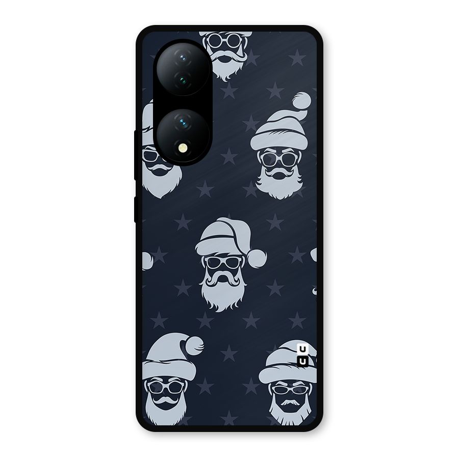 Hipster Santa Metal Back Case for Vivo Y100a