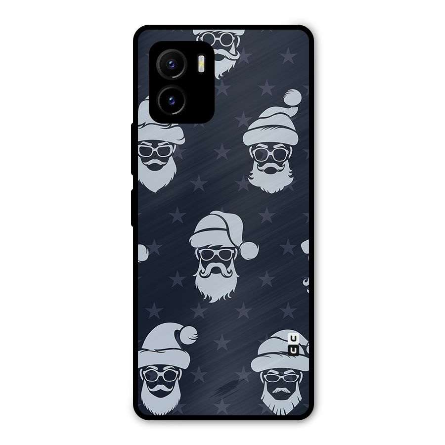 Hipster Santa Metal Back Case for Vivo Y15s