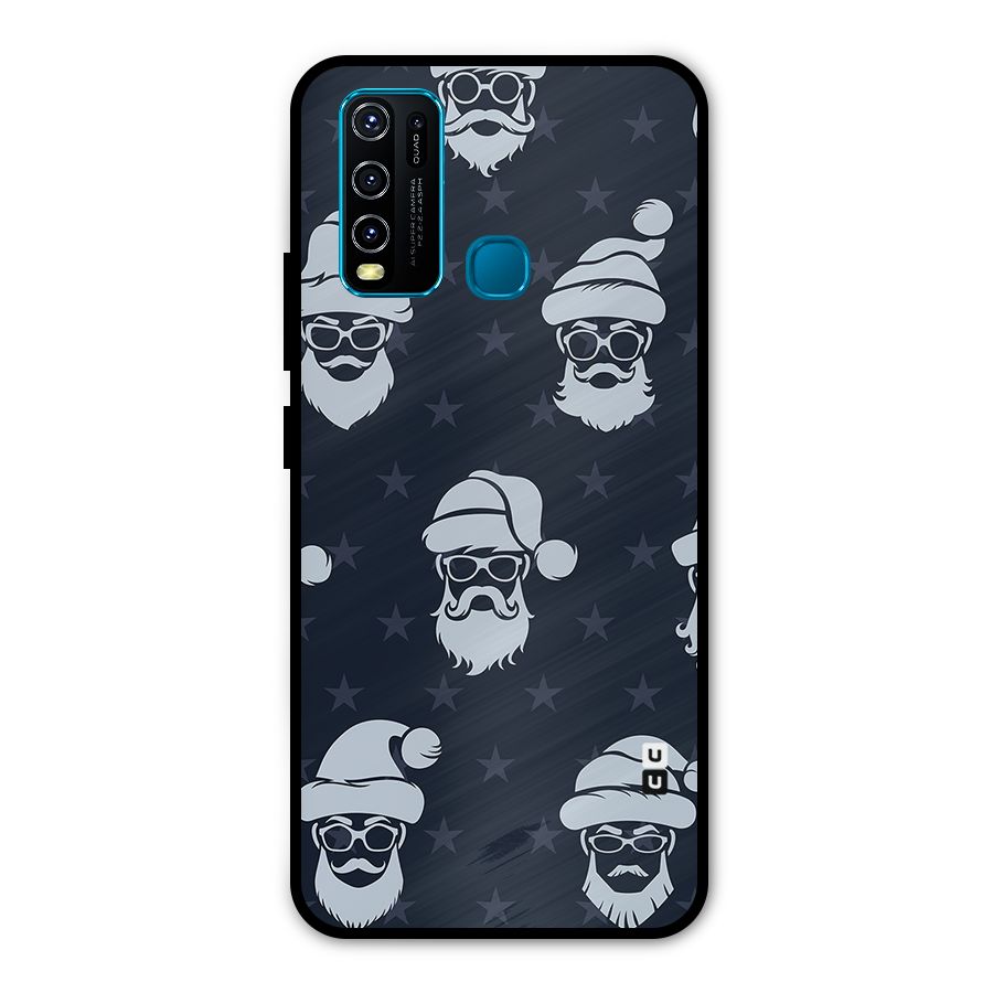 Hipster Santa Metal Back Case for Vivo Y30