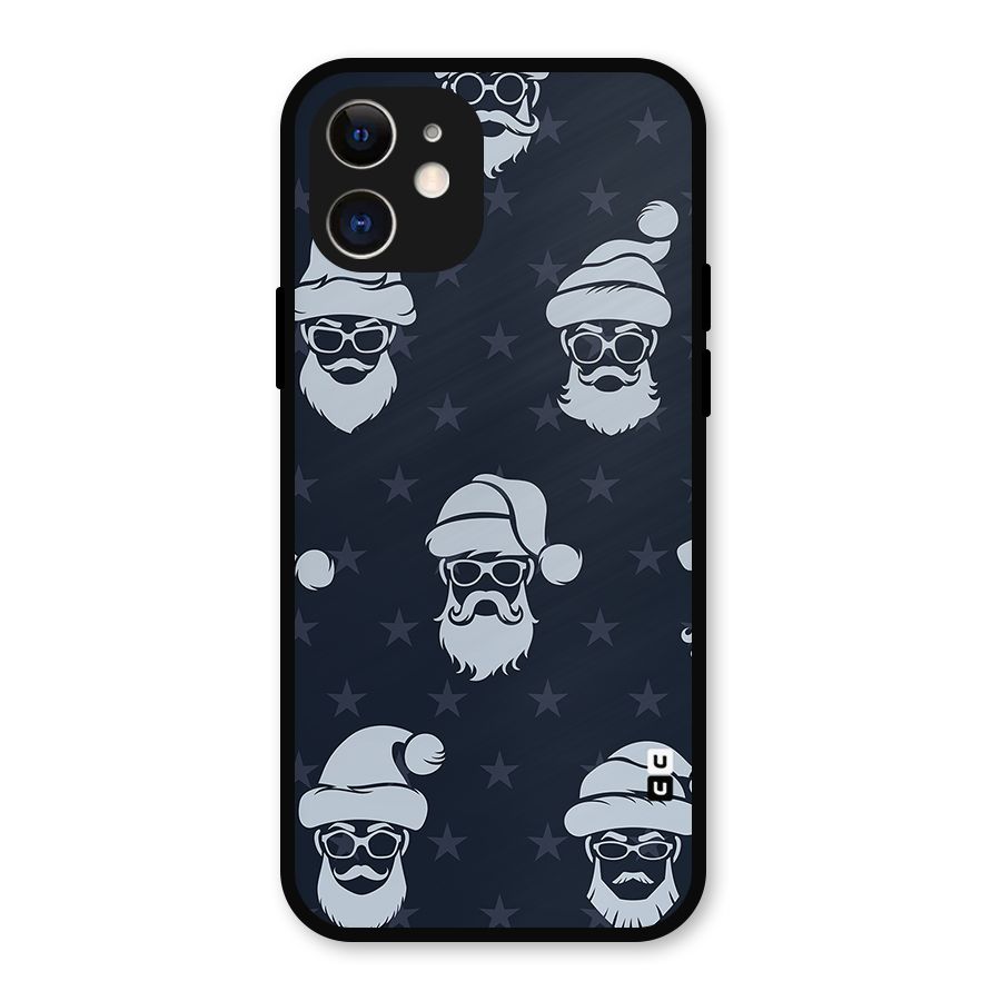 Hipster Santa Metal Back Case for iPhone 12