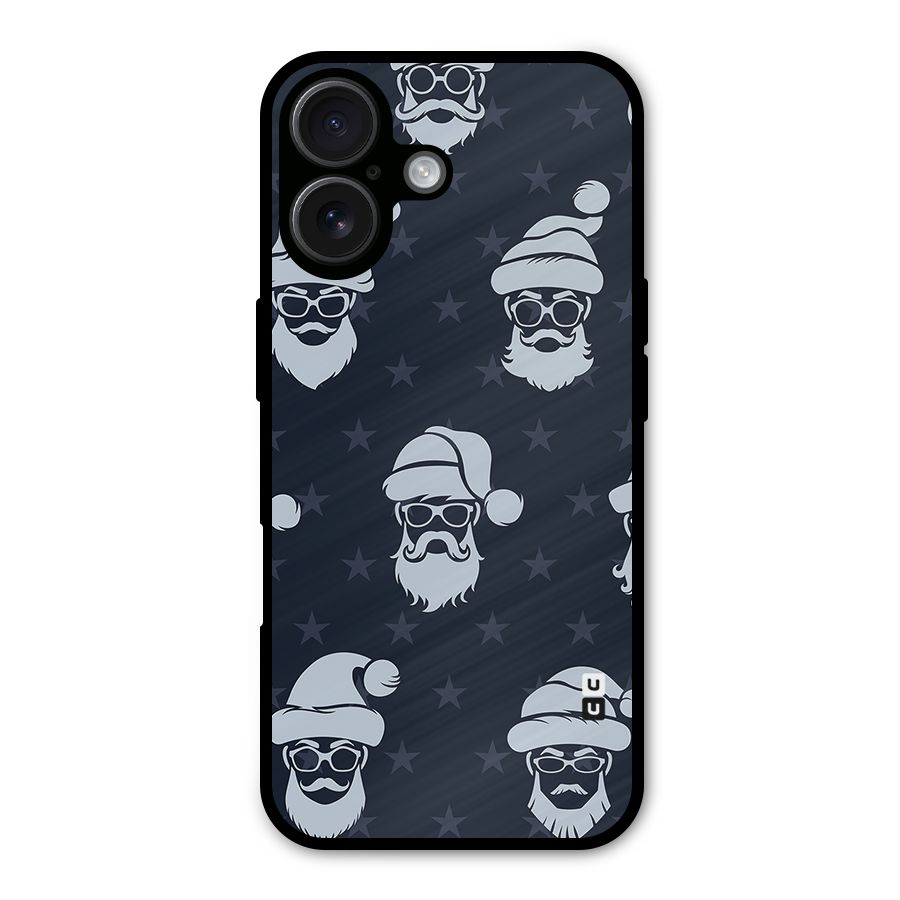 Hipster Santa Metal Back Case for iPhone 16