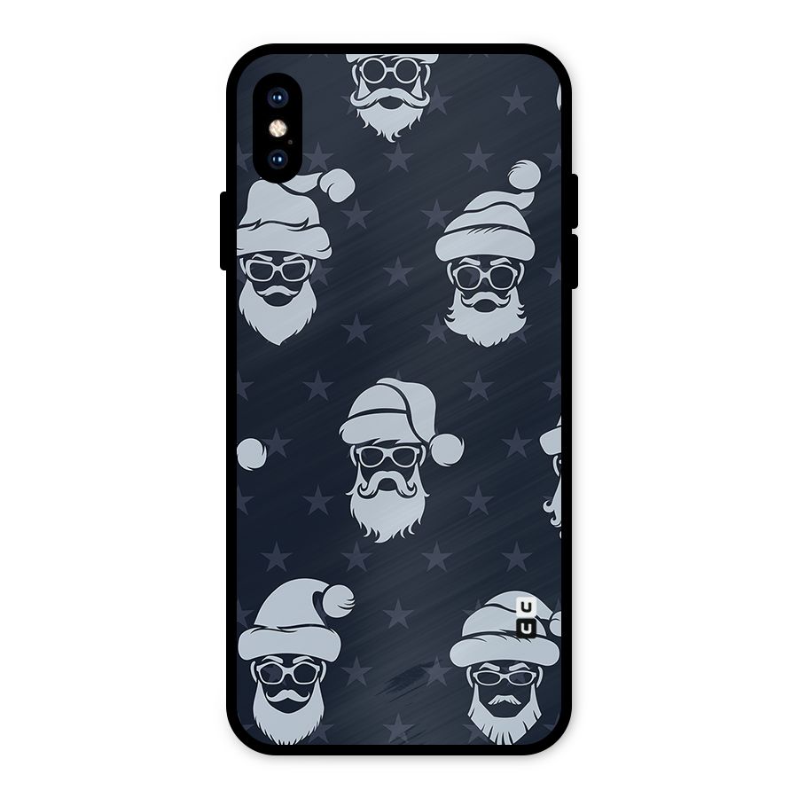 Hipster Santa Metal Back Case for iPhone XS Max