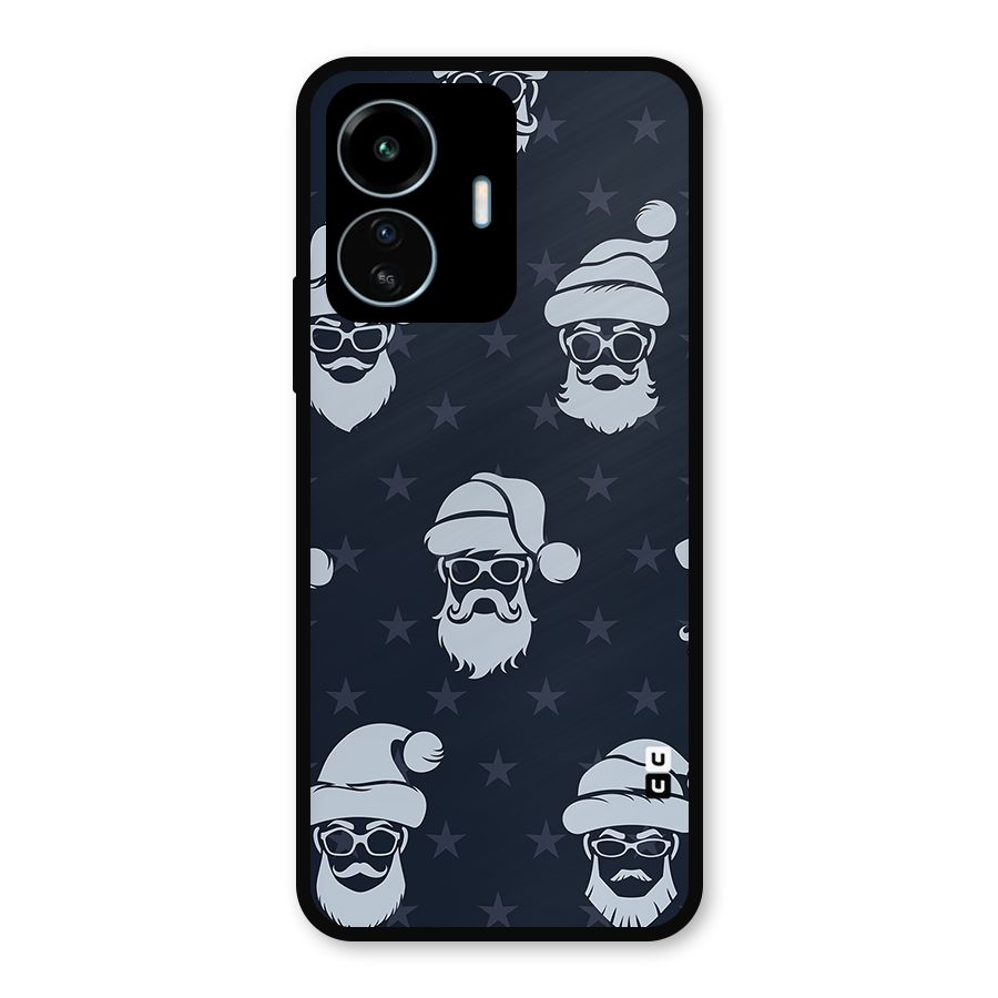 Hipster Santa Metal Back Case for vivo iQOO Z6 Lite 5G