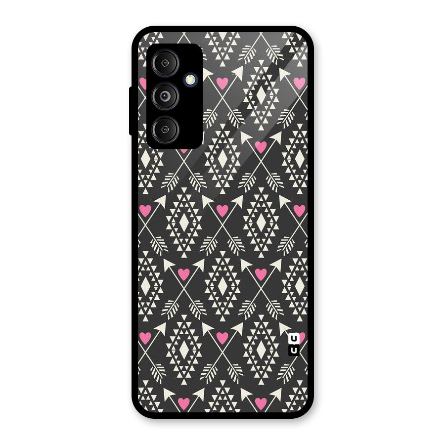 Hit Arrow Love Glass Back Case for Galaxy M14 5G