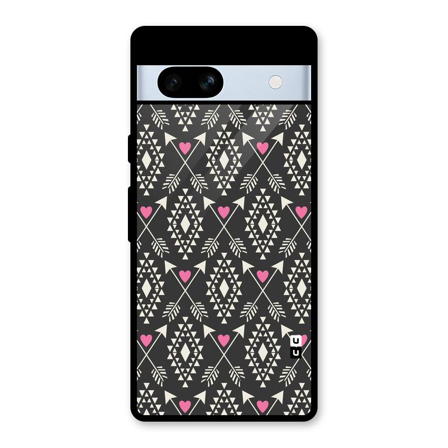 Hit Arrow Love Glass Back Case for Google Pixel 7a