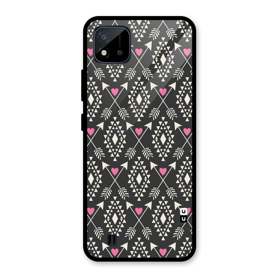 Hit Arrow Love Glass Back Case for Realme C11 2021
