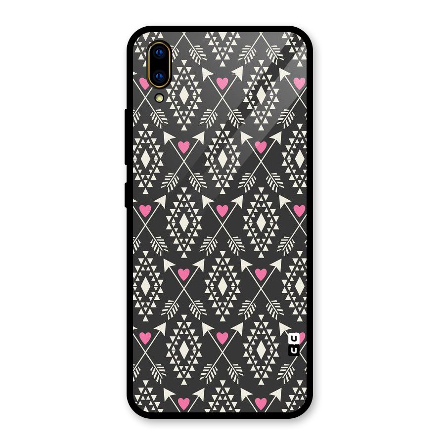 Hit Arrow Love Glass Back Case for Vivo V11 Pro