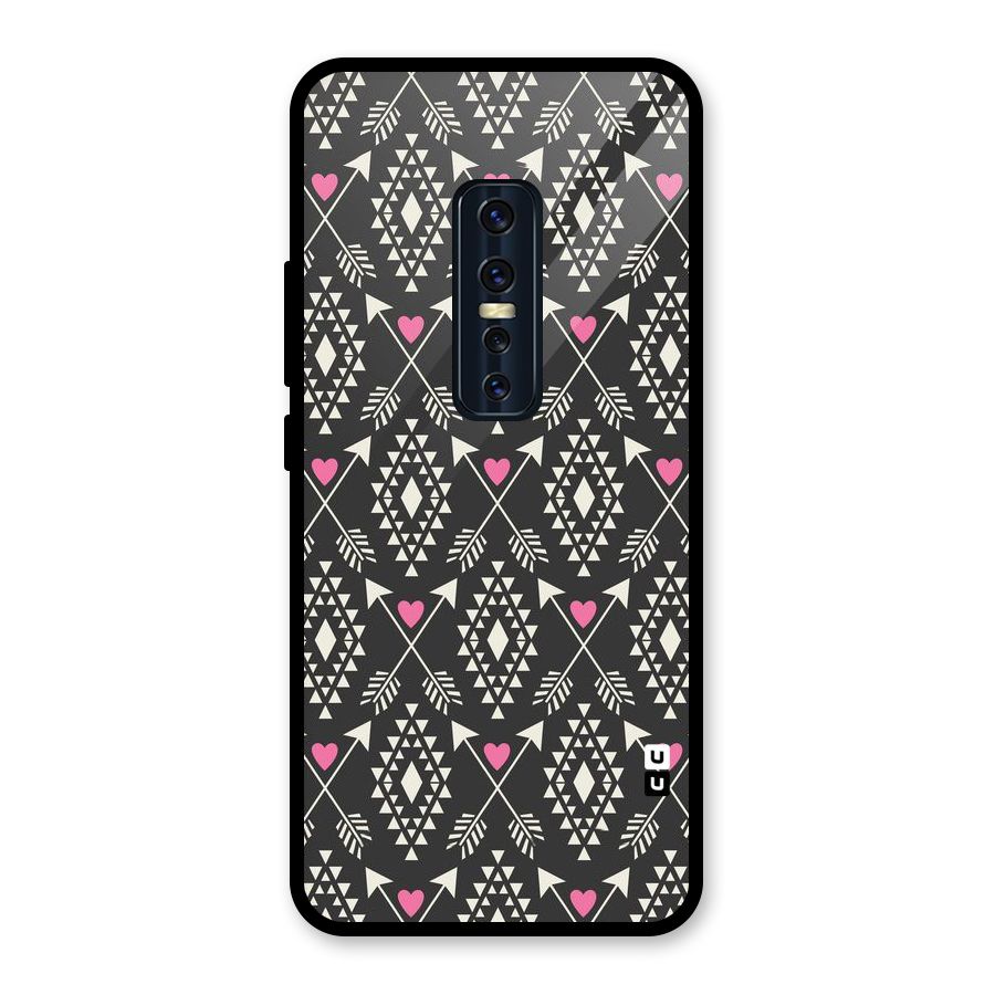 Hit Arrow Love Glass Back Case for Vivo V17 Pro