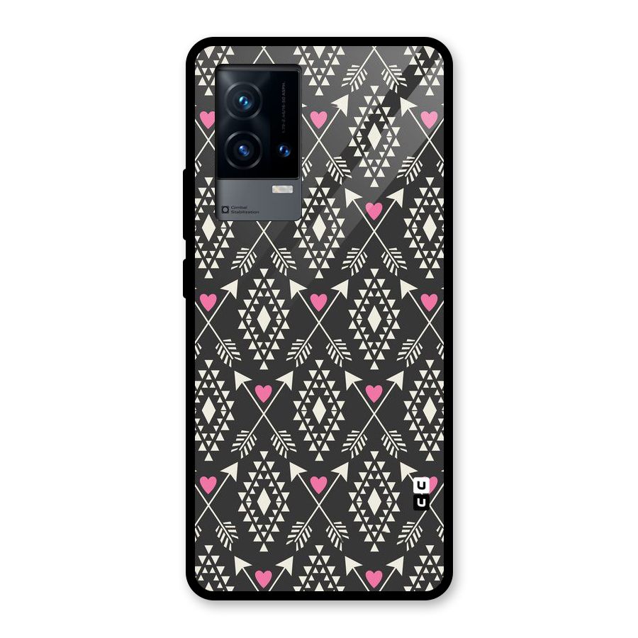 Hit Arrow Love Glass Back Case for iQOO 9 5G