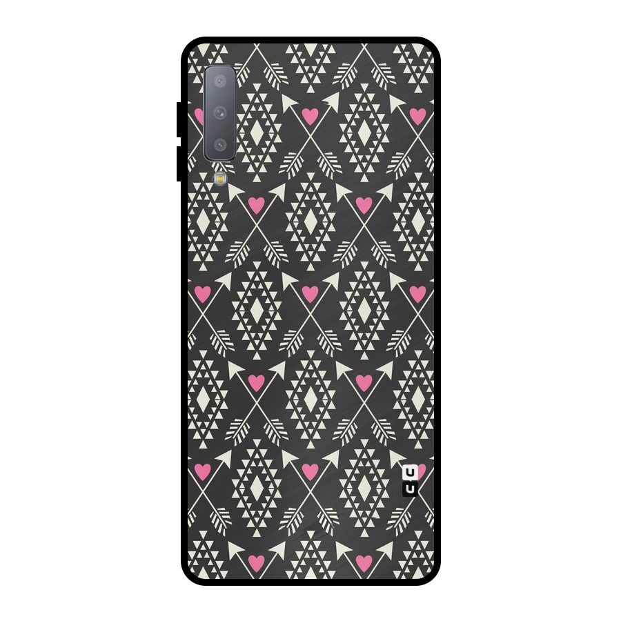 Hit Arrow Love Metal Back Case for Galaxy A7 (2018)