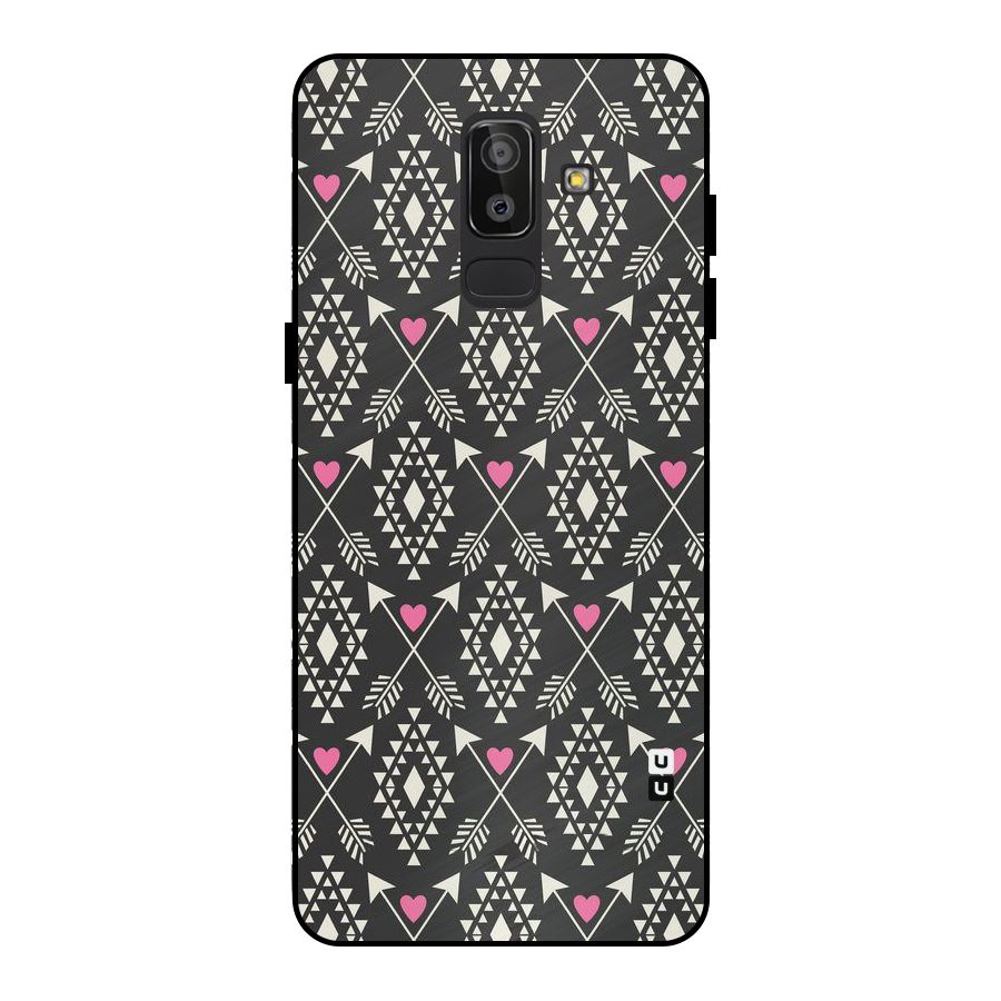 Hit Arrow Love Metal Back Case for Galaxy J8
