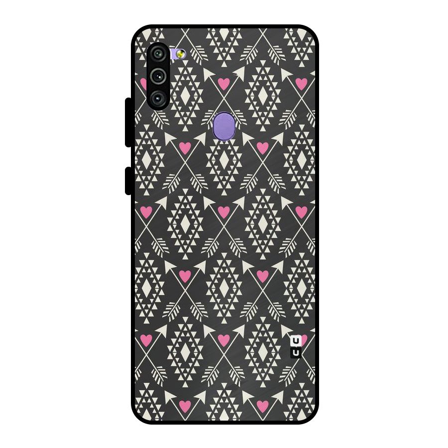 Hit Arrow Love Metal Back Case for Galaxy M11