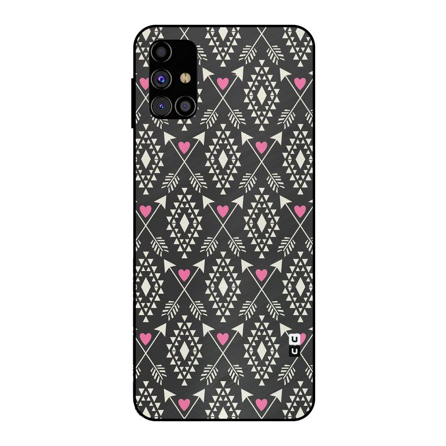 Hit Arrow Love Metal Back Case for Galaxy M31s