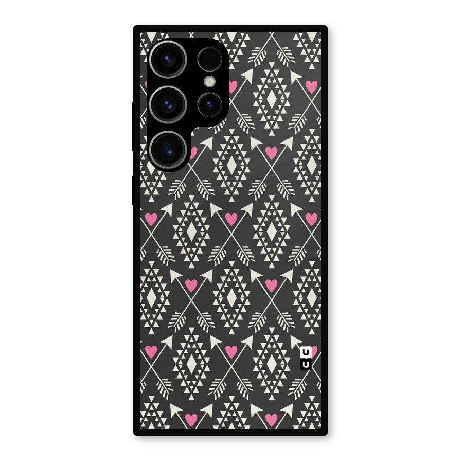 Hit Arrow Love Metal Back Case for Galaxy S23 Ultra