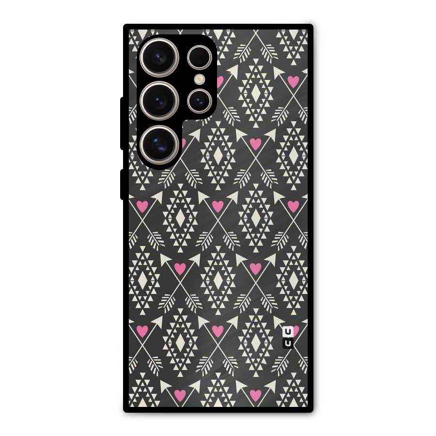 Hit Arrow Love Metal Back Case for Galaxy S24 Ultra