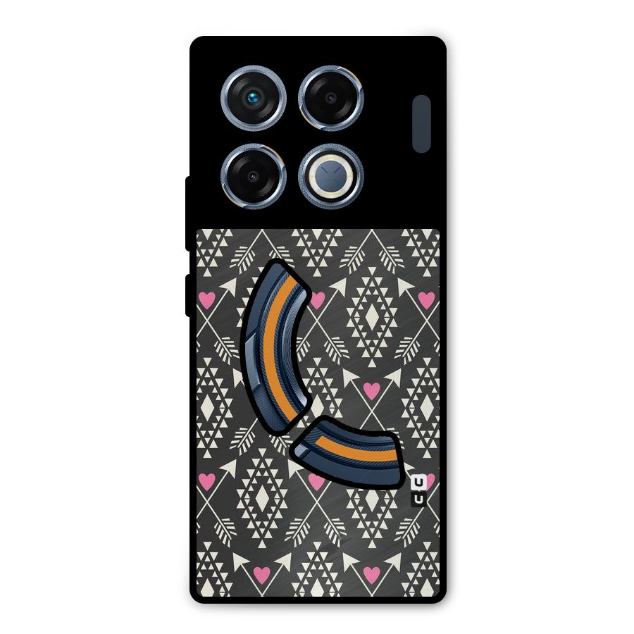 Hit Arrow Love Metal Back Case for Infinix GT 20 Pro