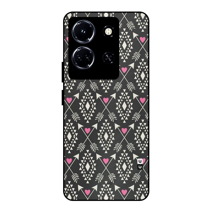 Hit Arrow Love Metal Back Case for Infinix Note 30 5G