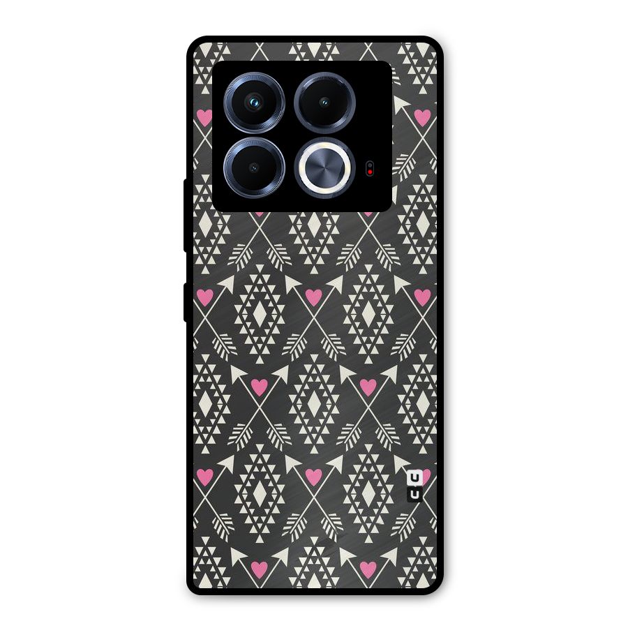 Hit Arrow Love Metal Back Case for Infinix Note 40 5G