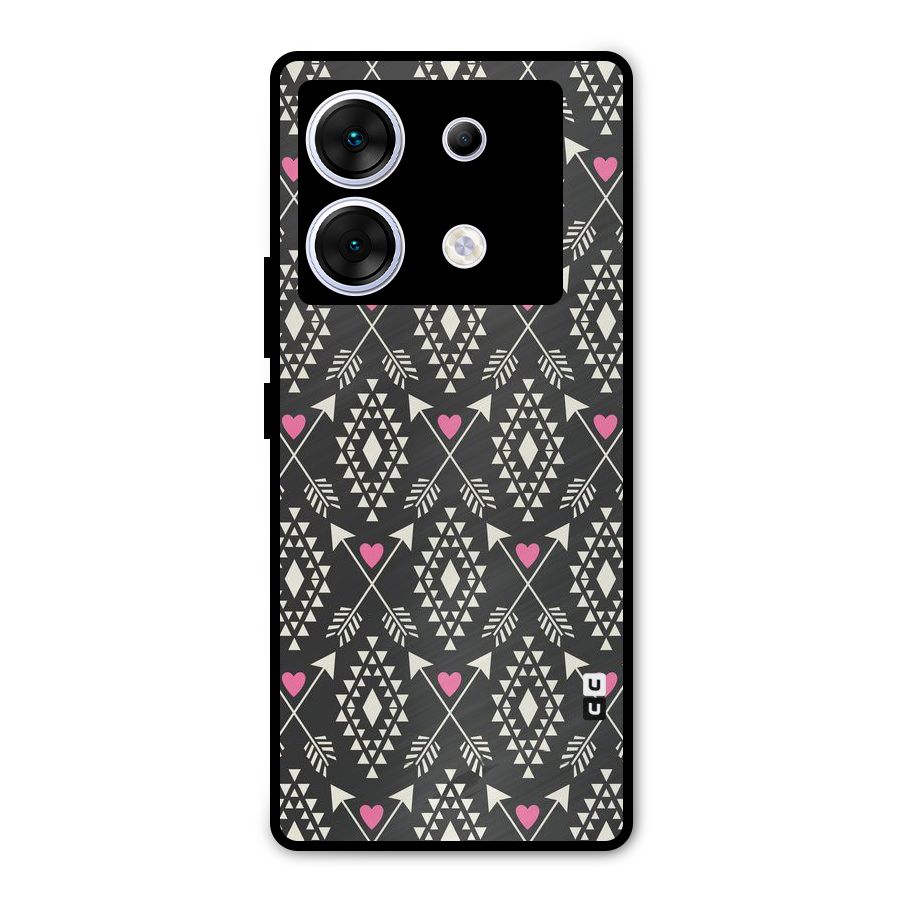 Hit Arrow Love Metal Back Case for Infinix Zero 30 5G