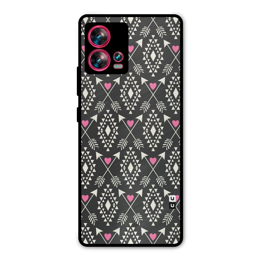 Hit Arrow Love Metal Back Case for Motorola Edge 30 Fusion