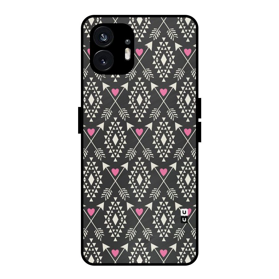 Hit Arrow Love Metal Back Case for Nothing Phone 2