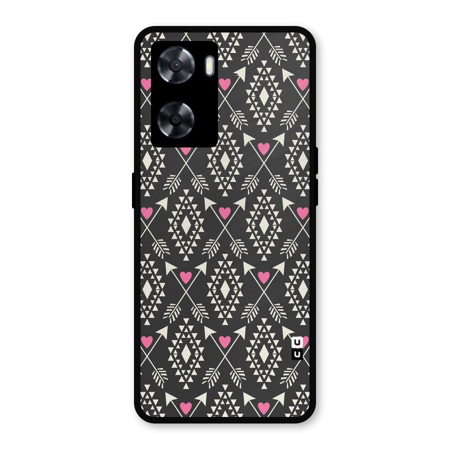 Hit Arrow Love Metal Back Case for Oppo A57 2022