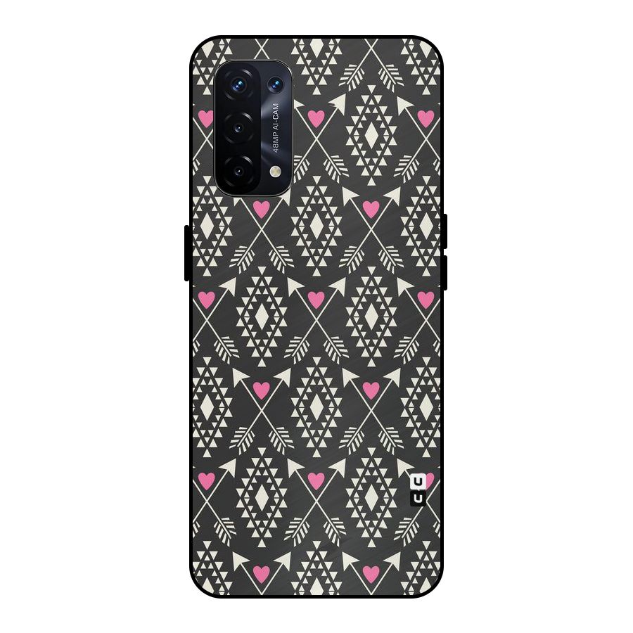 Hit Arrow Love Metal Back Case for Oppo A74 5G
