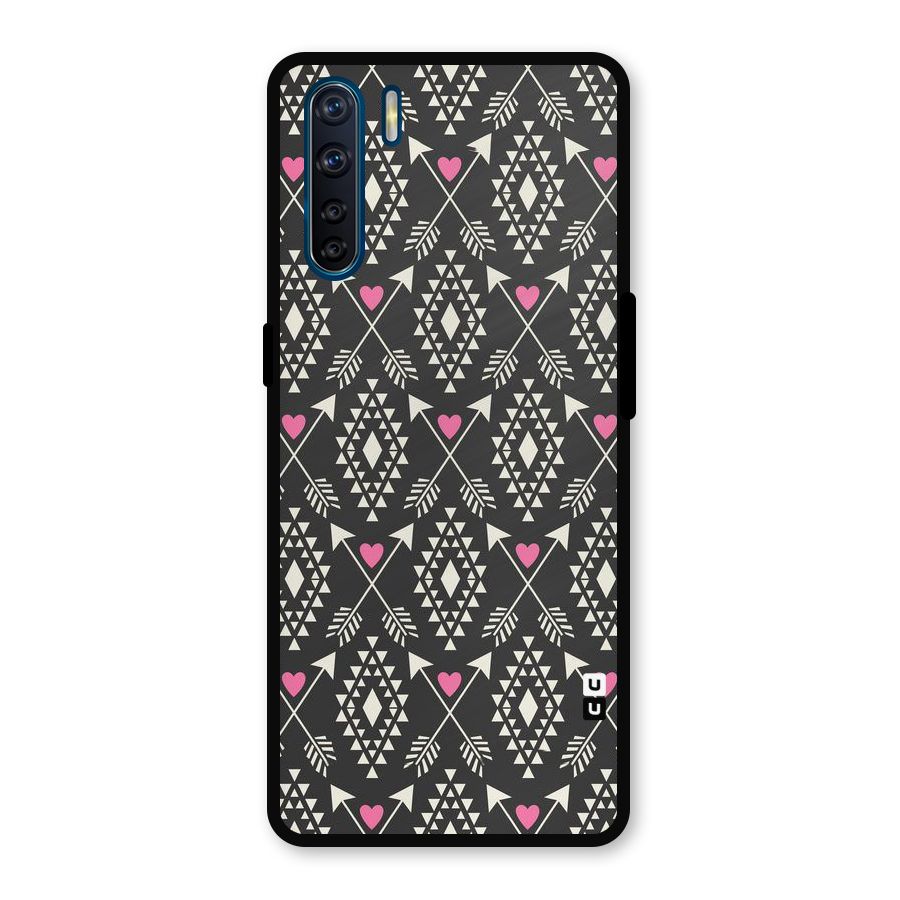 Hit Arrow Love Metal Back Case for Oppo F15